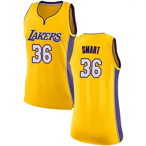 Los Angeles Lakers Swingman Yellow Marcus Smart Jersey - Icon Edition - Women's